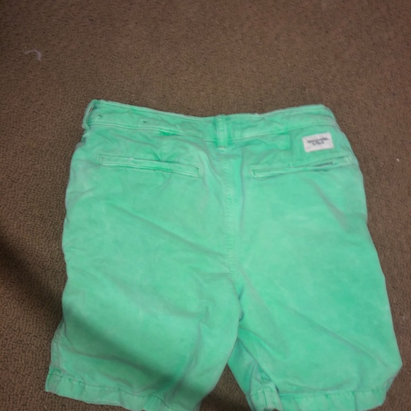 Neon Green Abercrombie Shorts - Picture 2 of 3